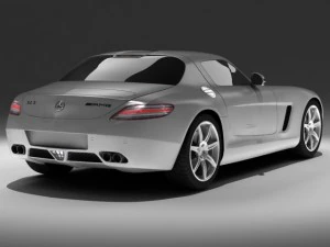 materiais mercedes sls amg std Modelo 3D