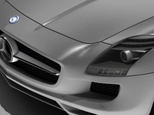 materiais mercedes sls amg std Modelo 3D