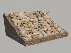 Rocky slope 3D Model