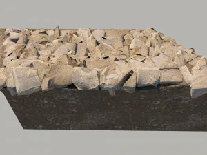 Rocky slope 3D Model