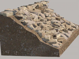 Rocky slope 3D Model