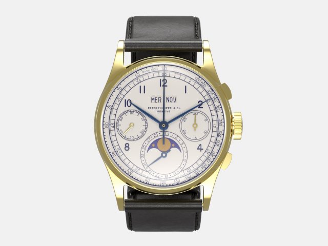 Patek Philippe gold 3D Модель .c4d .max .obj .3ds .fbx .stl .blend 