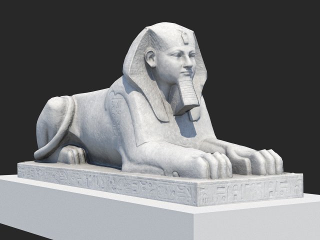 Crystal Palace Sphinx 3D 모델 .c4d .max .obj .3ds .fbx .stl .blend 