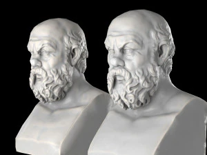Scultura dell'erma di Socrate Modello 3D