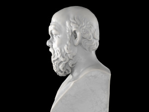 Socrates herm sculpture Modelo 3D