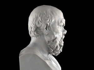 Socrates herm sculpture Modelo 3D