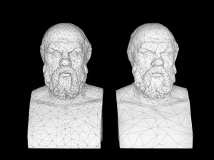 Scultura dell'erma di Socrate Modello 3D
