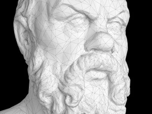 Scultura dell'erma di Socrate Modello 3D