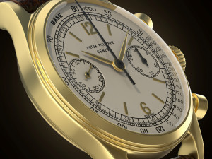 Patek Philippe Gold Chronograph 1527 3D-Modell
