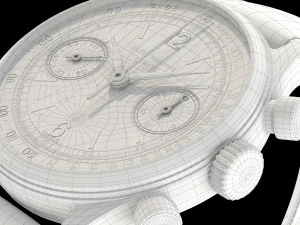 Patek Philippe Gold Chronograph 1527 3D Model
