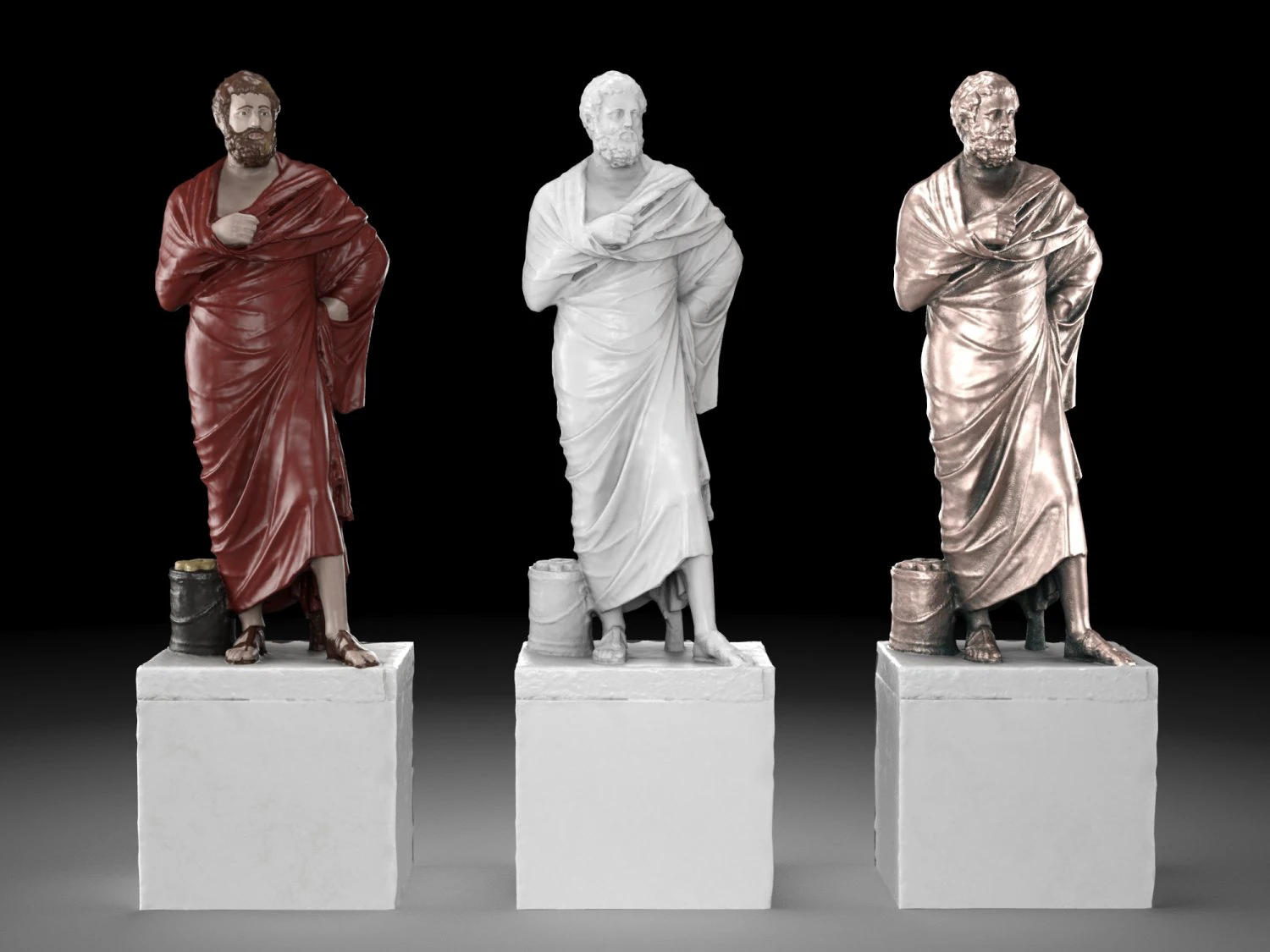Sophocles statue collection 3D Model .c4d .max .obj .3ds .fbx .stl .blend