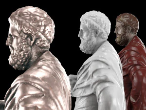 Sophocles statue collection 3D Model