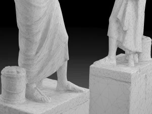 Sophocles statue collection 3D Model