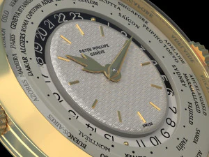 Patek Philippe Worldtimer Guilloche 3D Model