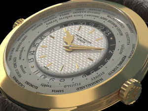 Patek Philippe Worldtimer Guilloche 3D Model