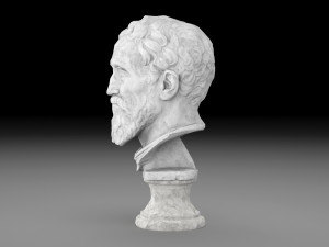 Michelangelo Buonarroti head sculpture Modelo 3D