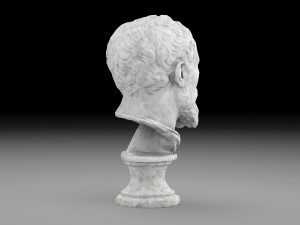 Michelangelo Buonarroti head sculpture Modelo 3D