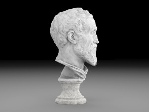 Michelangelo Buonarroti head sculpture Modelo 3D