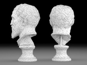 Michelangelo Buonarroti head sculpture Modelo 3D