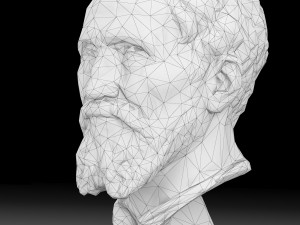 Michelangelo Buonarroti head sculpture Modelo 3D