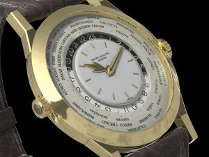 Patek Philippe Worldtimer Guilloche 3D Model