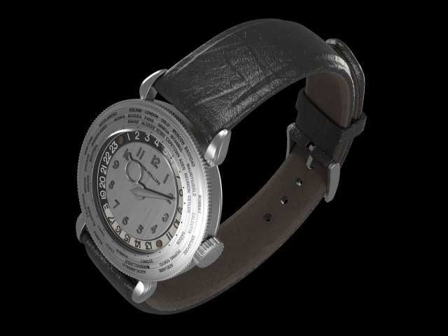 Patek Philippe Platinum World Time 1415 3D in 3DExport