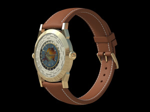 Patek Philippe Two Crown World time 2523 3D-Modell