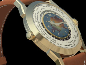 Patek Philippe Two Crown World time 2523 3D Model