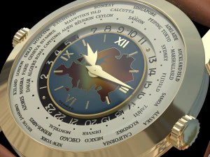 Patek Philippe Two Crown World time 2523 3D Model