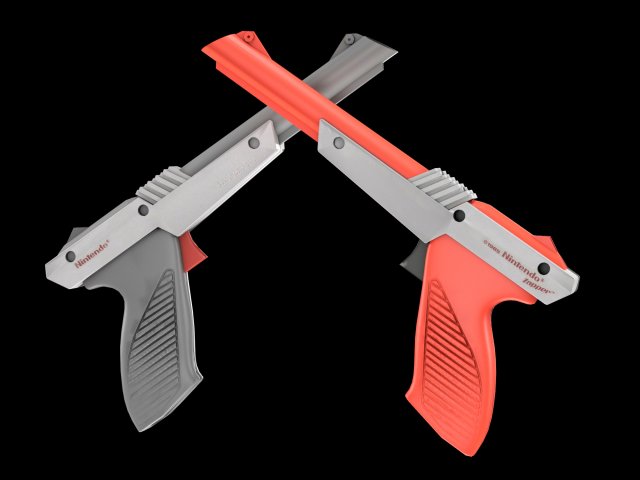 NES Zapper lowpoly Modello 3D .c4d .max .obj .3ds .fbx .stl .blend 