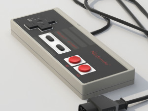 NES controller lowpoly 3D मॉडल