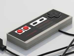 NES controller lowpoly 3D मॉडल