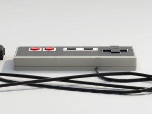 NES controller lowpoly 3D मॉडल