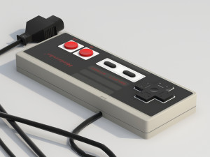 NES controller lowpoly 3D मॉडल