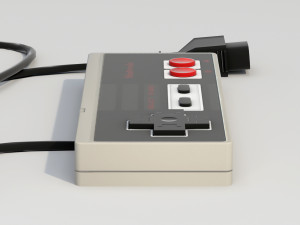 NES controller lowpoly 3D मॉडल