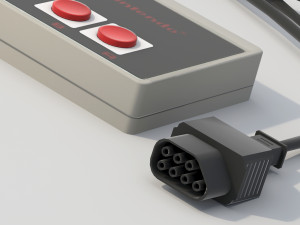 NES controller lowpoly 3D मॉडल
