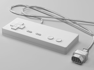 NES controller lowpoly 3D मॉडल