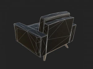 Kursi berlengan 20 Model 3D