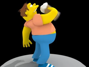 barney gumble rigged 3D Model