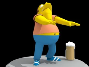 barney gumble rigged 3D Model