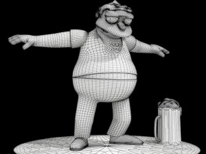 barney gumble rigged 3D Model