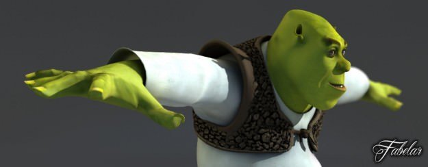 Shrek T pose | Metal Print