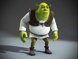 Shrek rigged 10 3D Модель