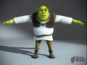 Shrek rigged 10 3D Модель