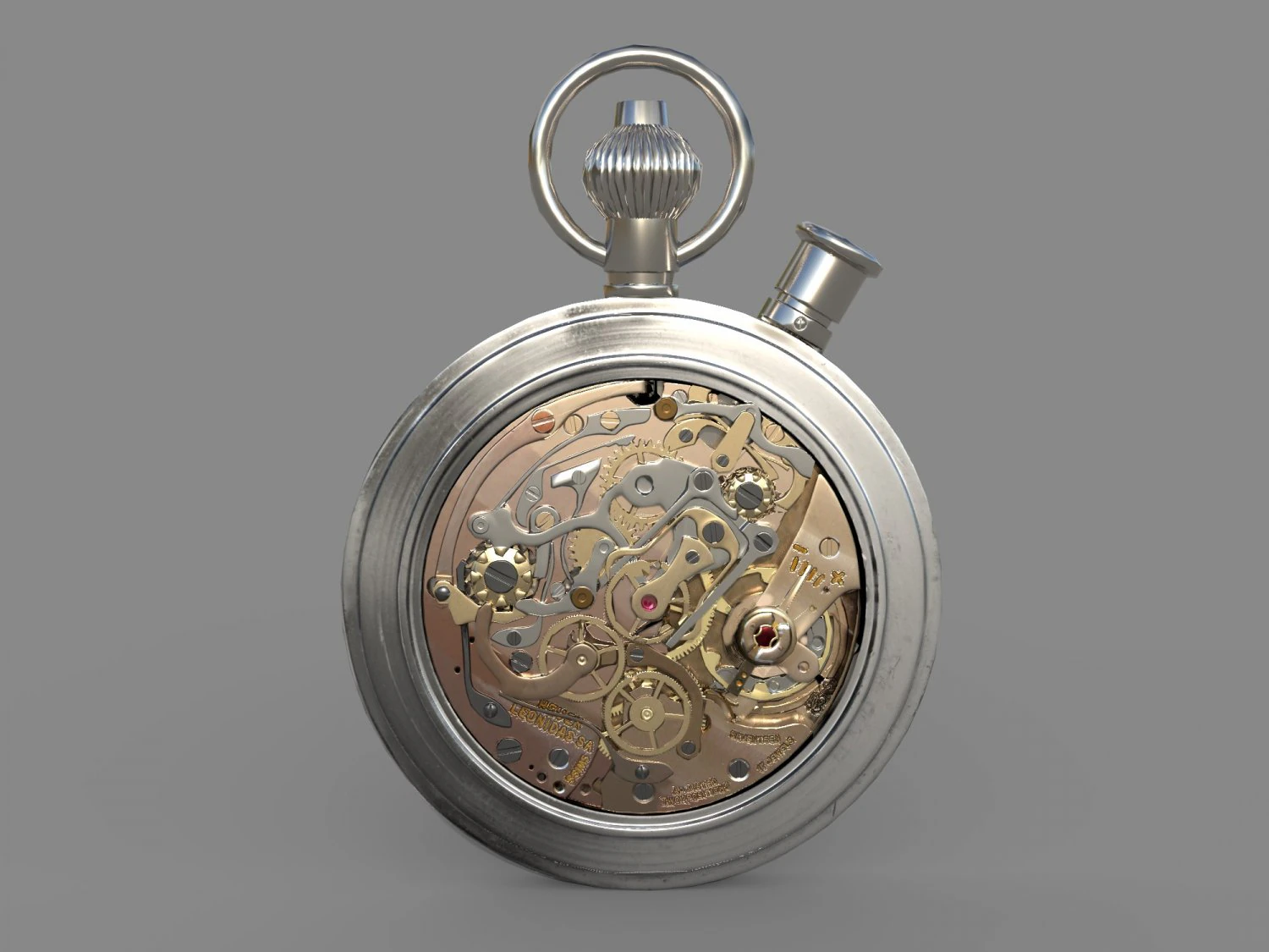 Watch mechanism 7 lowpoly 3D Model .c4d .max .obj .3ds .fbx .stl .blend