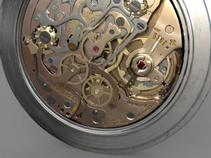 Watch mechanism 7 lowpoly 3D Model