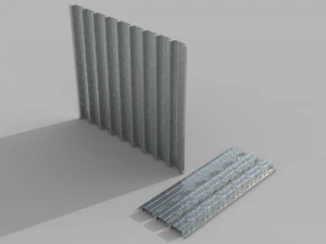 Corrugated galvanized sheets 1 3D Model