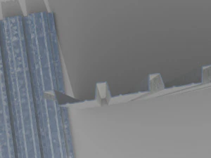 Corrugated galvanized sheets 1 3D Model