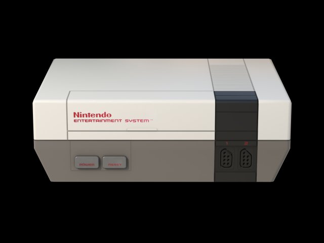 NES console low-poly Modelo 3D .c4d .max .obj .3ds .fbx .stl .blend 