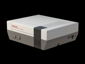 NES console low-poly Modelo 3D